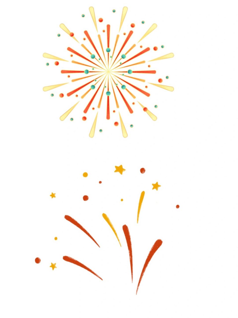 国潮风烟花贴纸丨装饰元素丨氛围贴纸png  9590 生活中的每一场