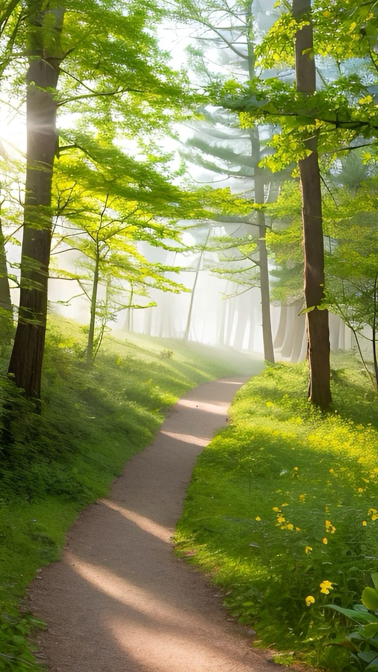 一个薄雾弥漫的春天早晨