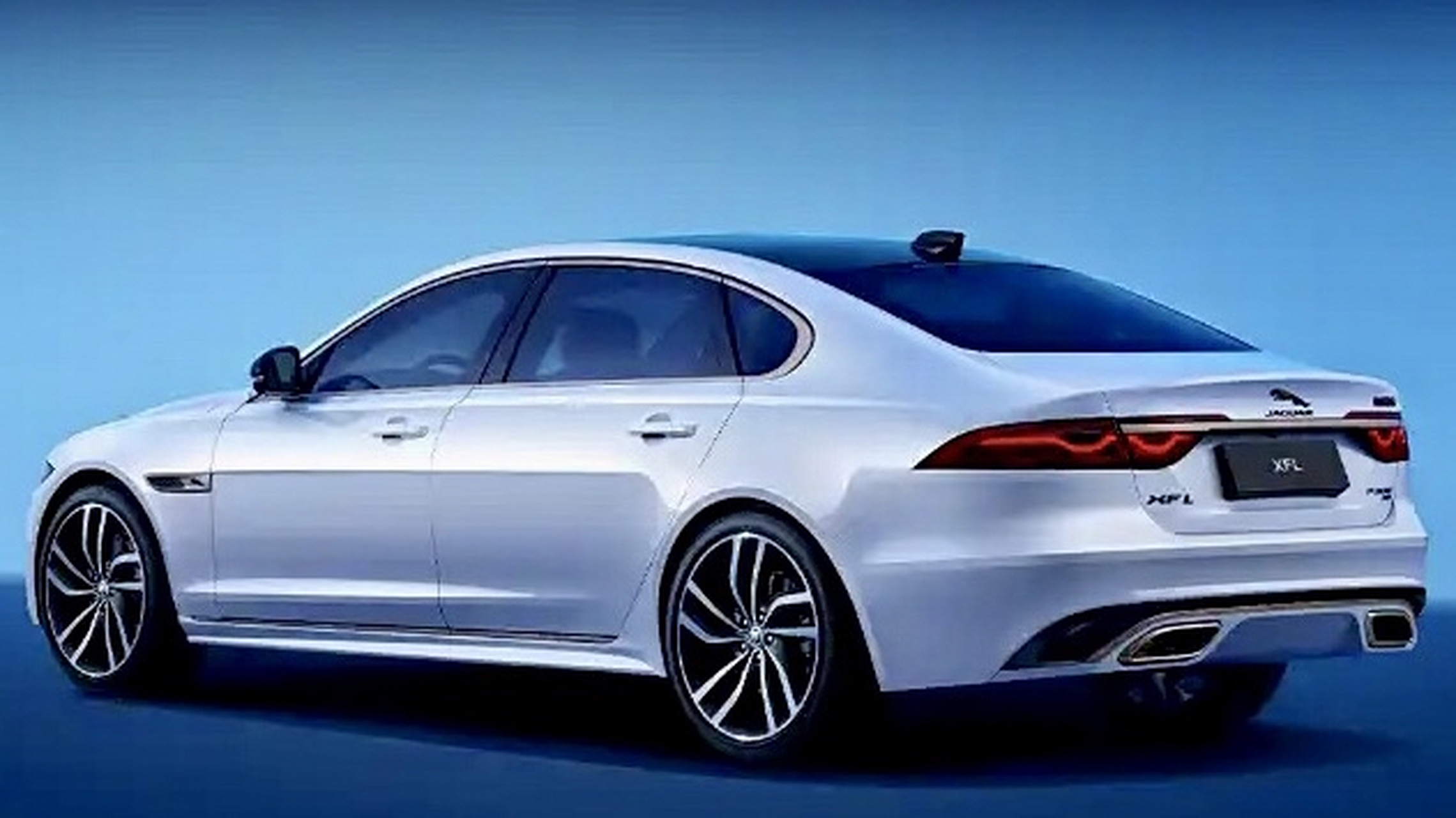 捷豹xfl改款车型来了,前大灯和前包围升级的更加犀利时尚了