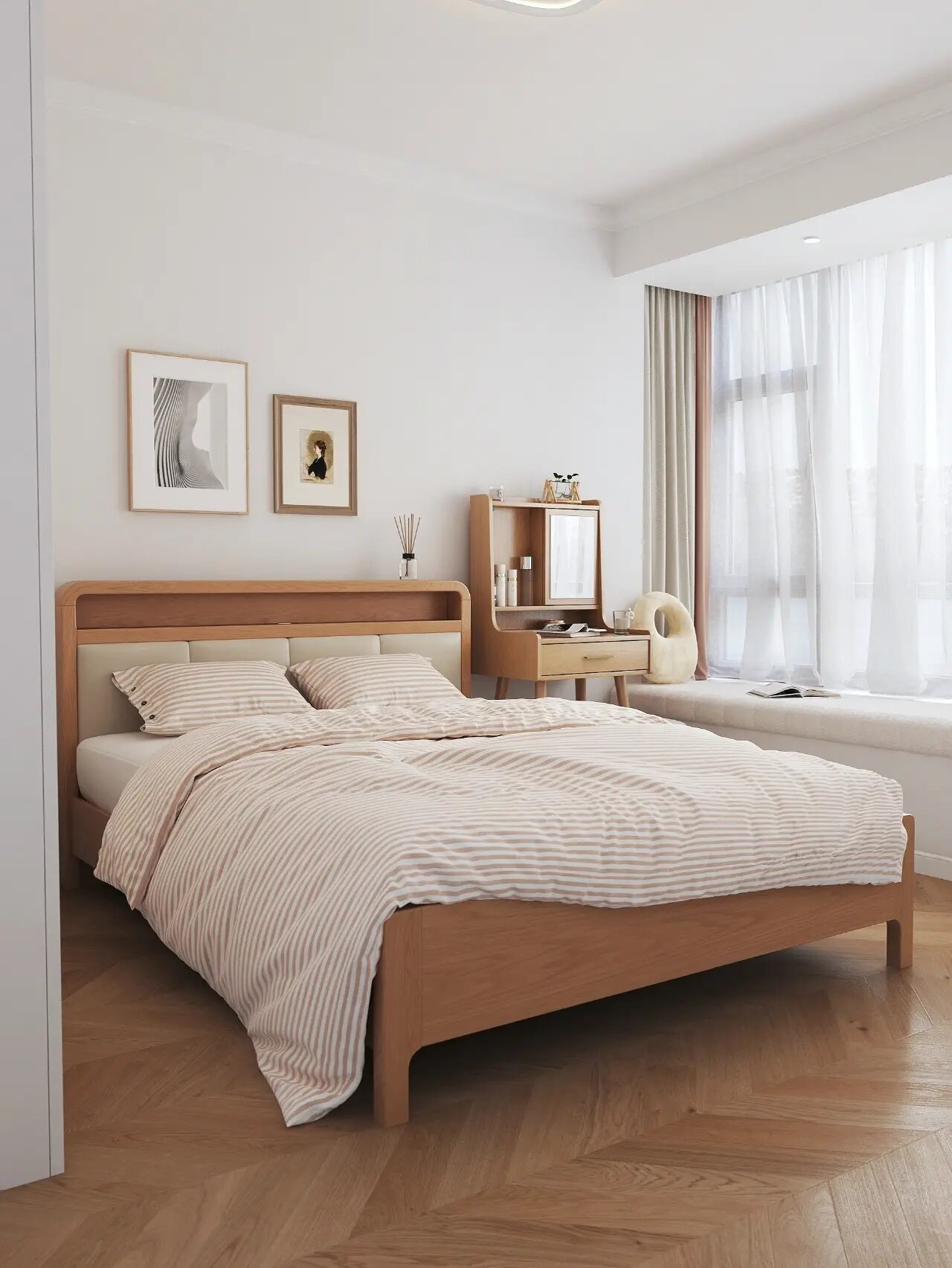 家里装修是原木风,所以在选择铁艺床还是实木床时,我纠结了好久.