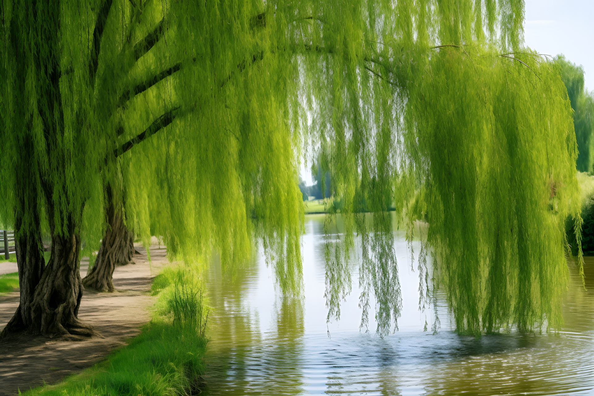 春天的柳树图片风景图片