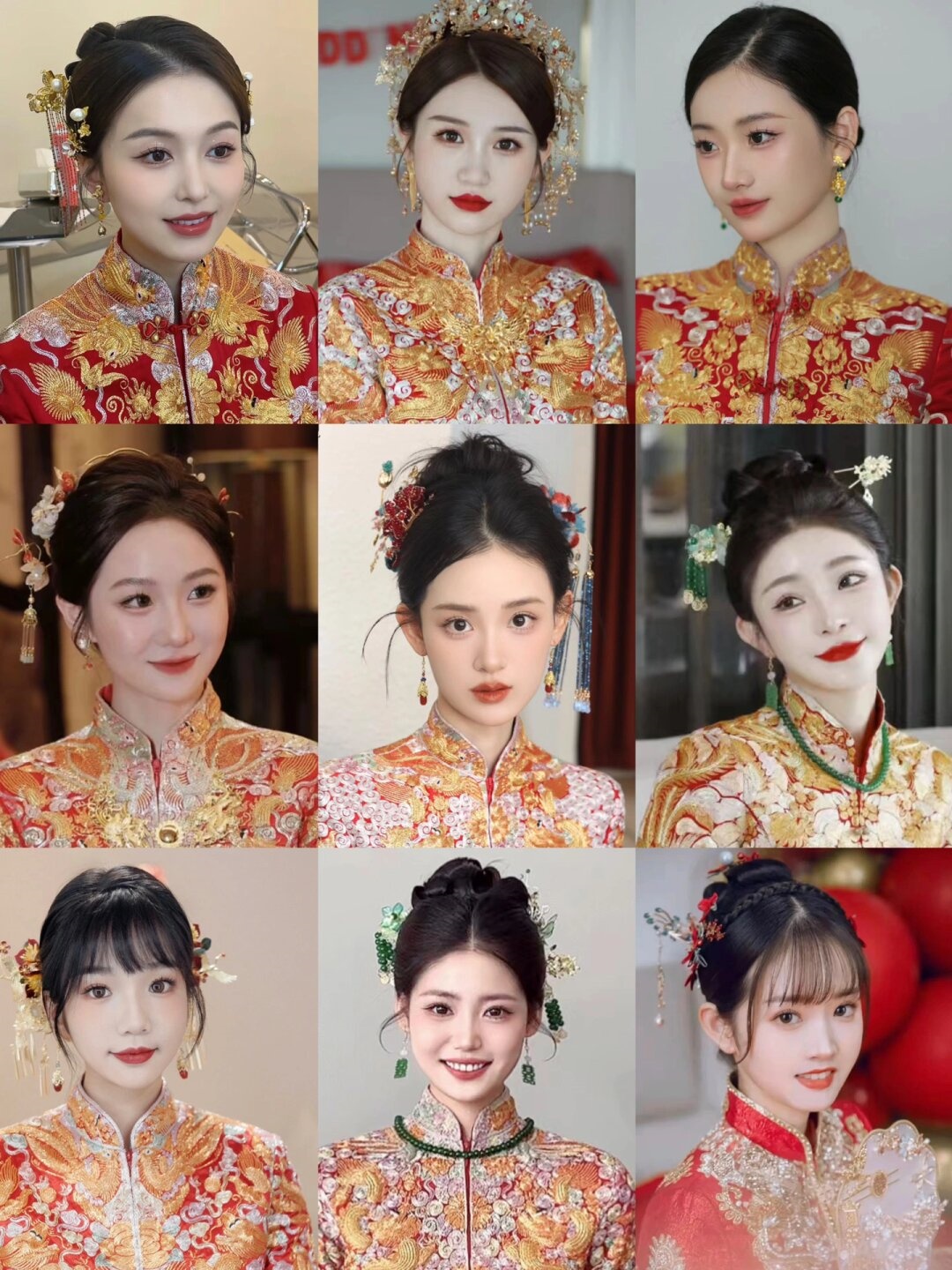 龙凤褂与秀禾服头饰发型大赏  亲爱的准新娘们