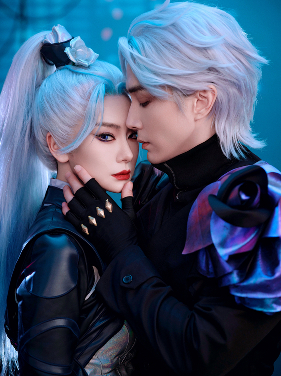 明星cos,酷飒姐姐@戚薇和a到爆的@李承铉夫妇cos花木兰&兰陵王情侣