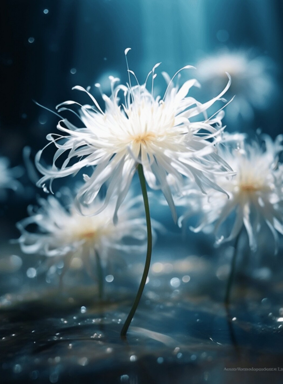 白色彼岸花  94白色彼岸花94  想象一下,你正走在一个静谧的花园