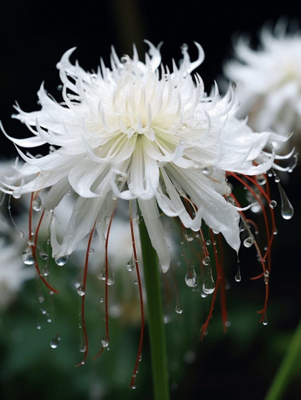 白色彼岸花  94白色彼岸花94  想象一下,你正走在一个静谧的花园