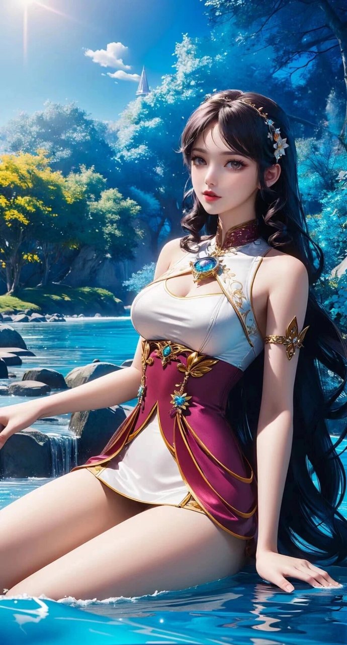 她来了  动漫中的她,如梦如幻地走来9578  她,踏着轻快的步伐,从