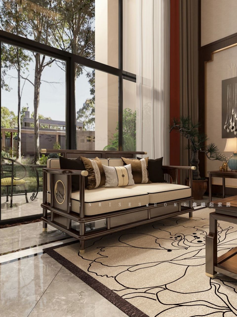 客厅沙发这么布置,禅意素雅,清新大方!78!