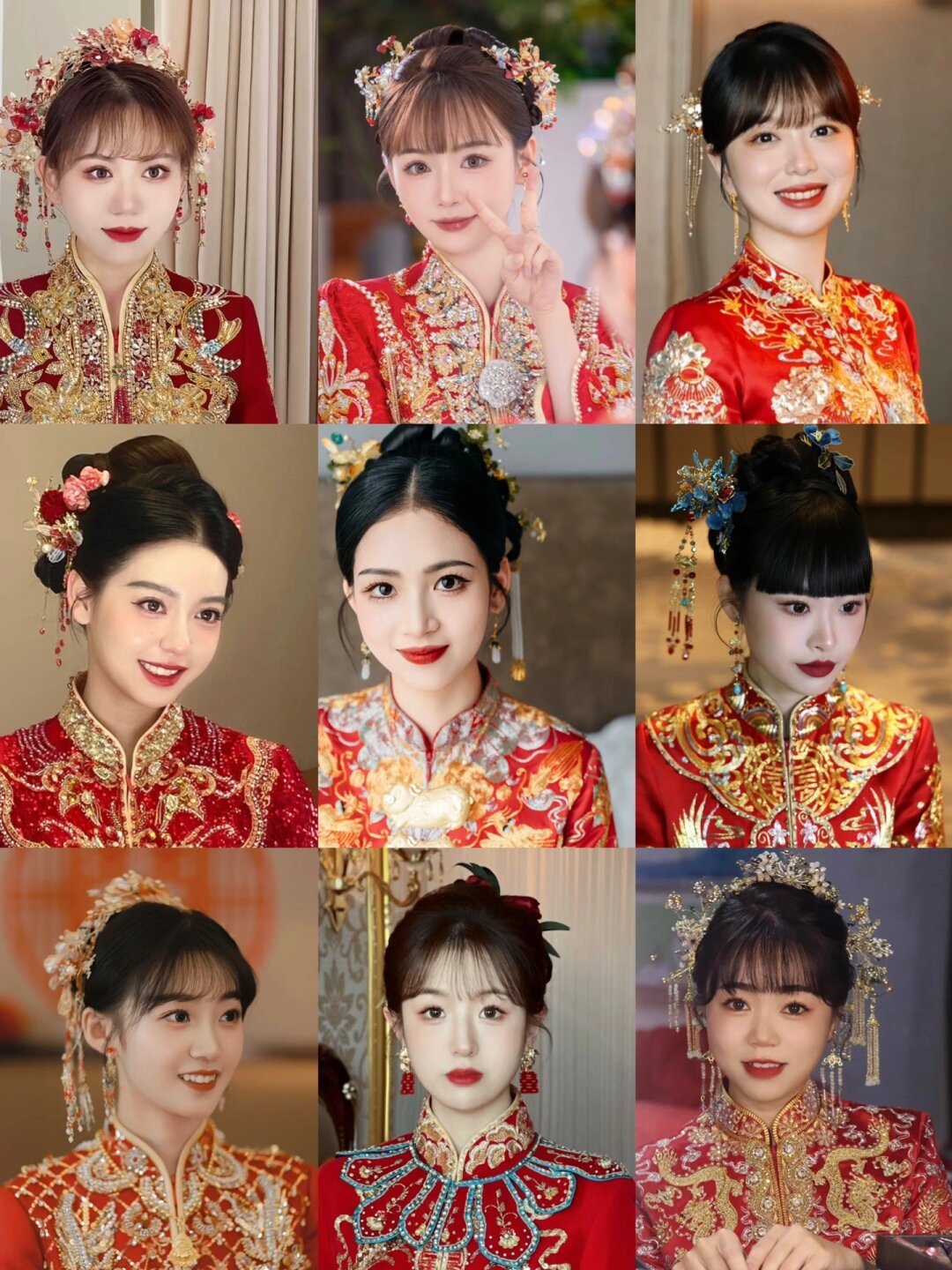 龙凤褂与秀禾服头饰发型大赏  亲爱的准新娘们