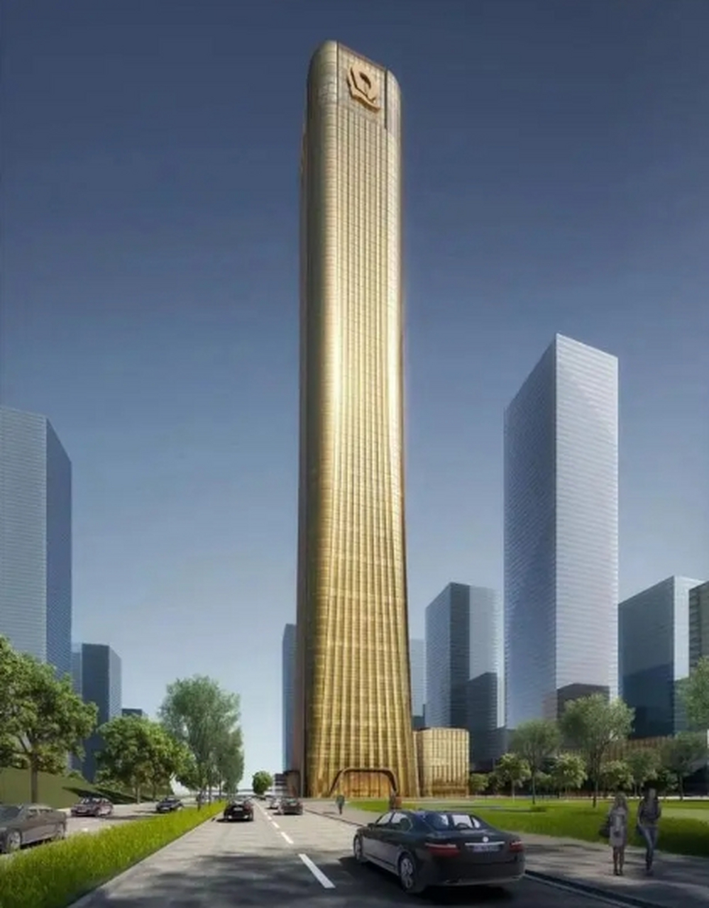 如今深圳安居建业集团接管了恒大超级总部基地地块的经营权,b塔的设计