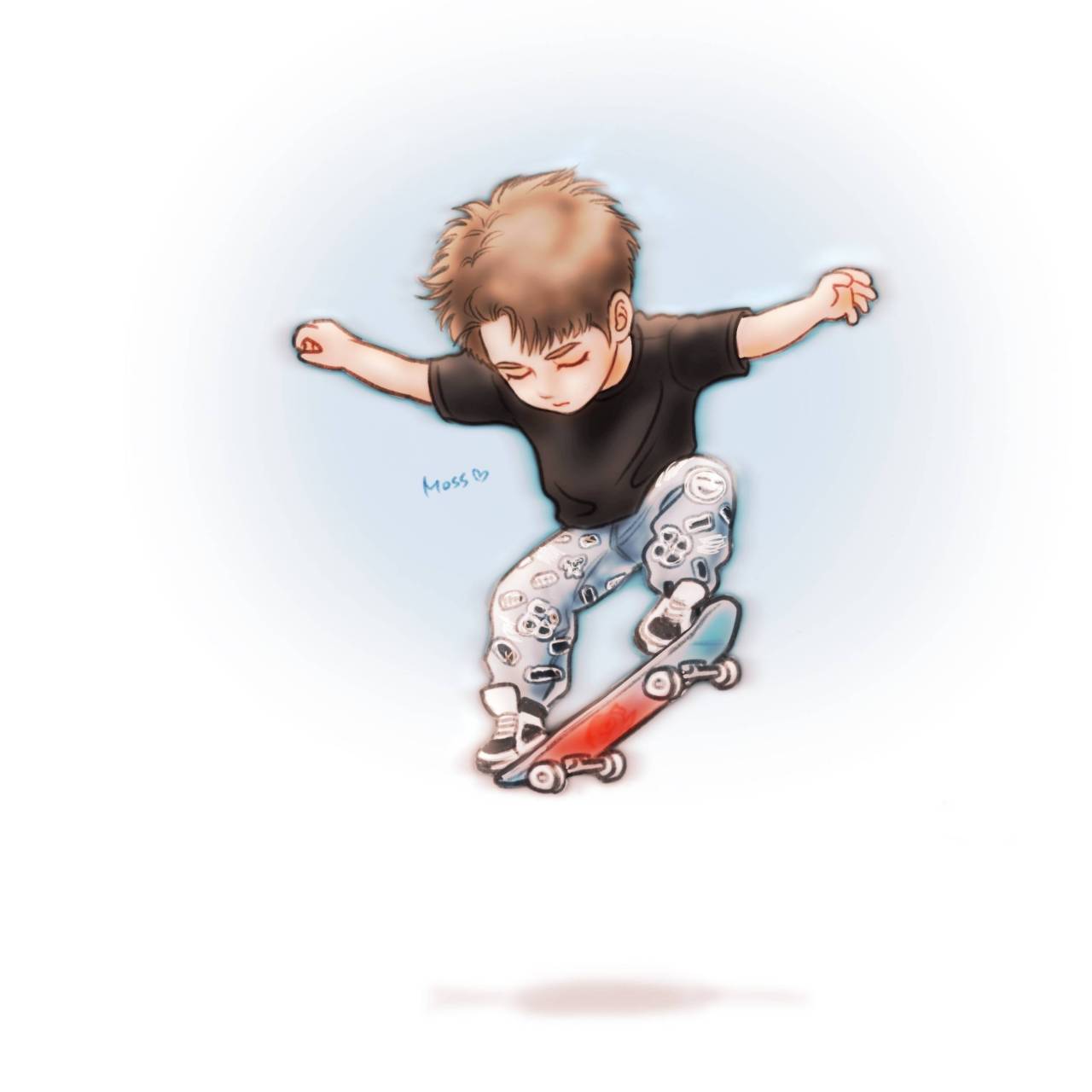 韩国9693摩托姐姐mossloveyibo画的王一博q版小头像(第一组) 每一