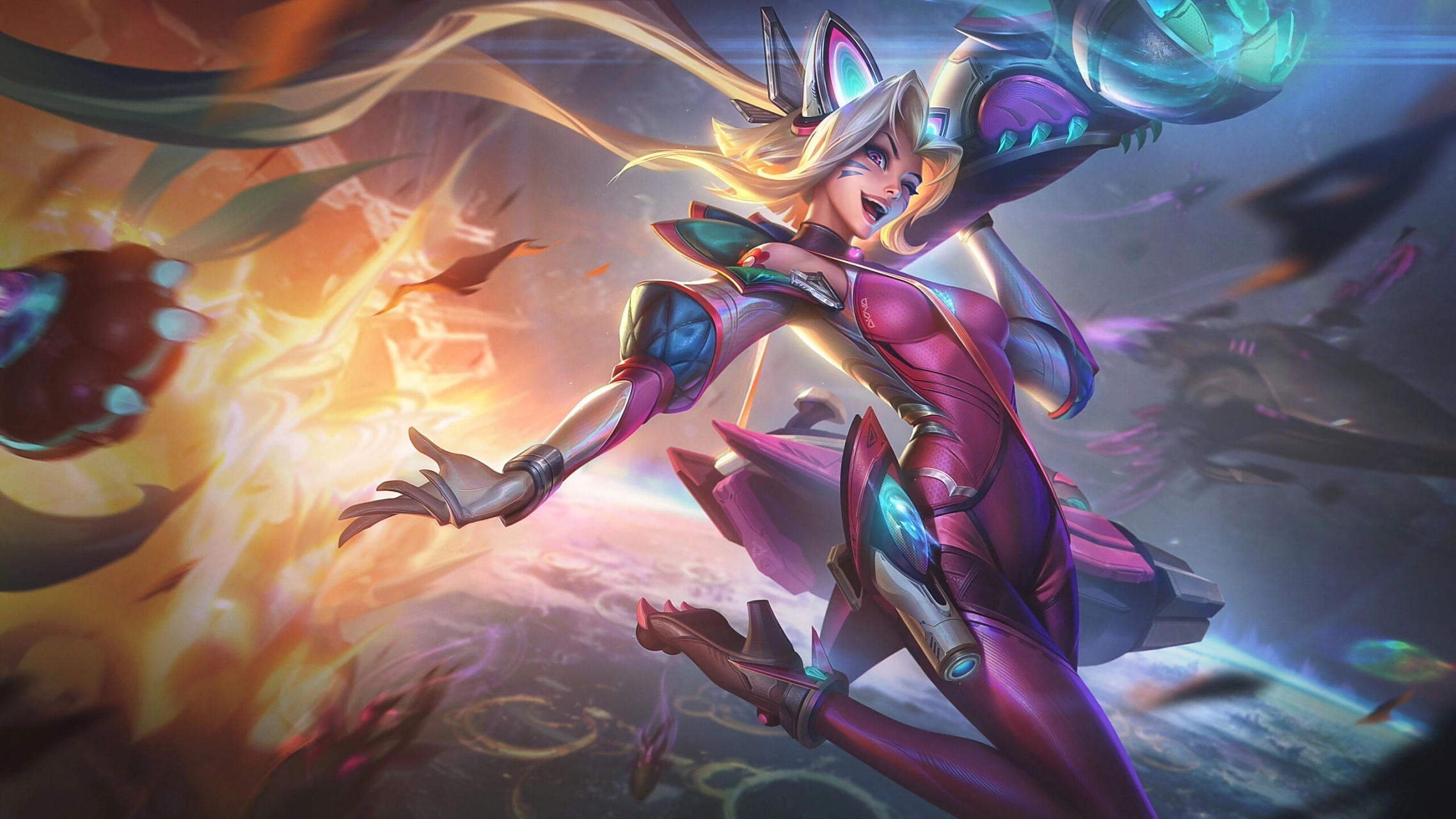 lol新的臻彩皮肤原画:幻灵战斗猫 金克丝 #英雄联盟# #热点引擎计划