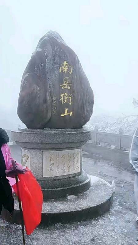 2024年2月29号南岳衡山祝融峰上面好美的雾凇看这像不像两匹马祝大家