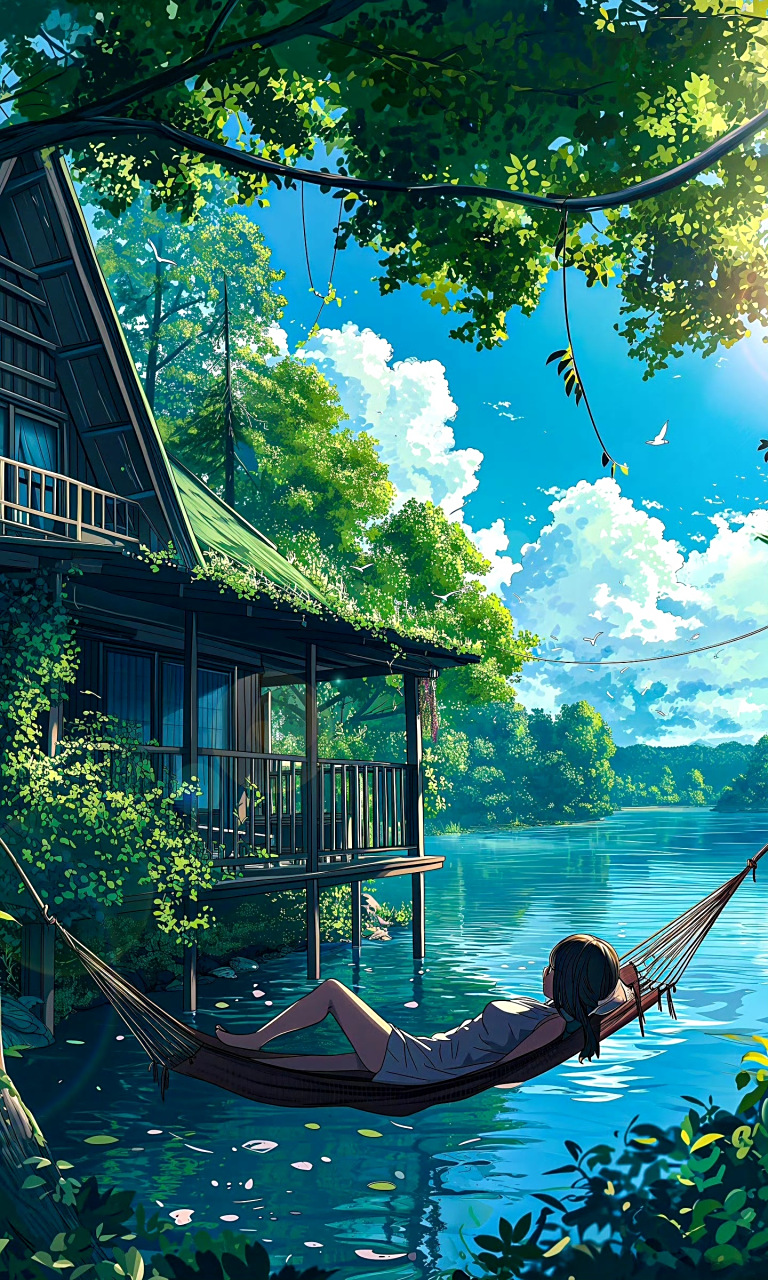 ai生成的一组动漫风景作品,描绘了旅途中的风景,展现了大自然的奇美与