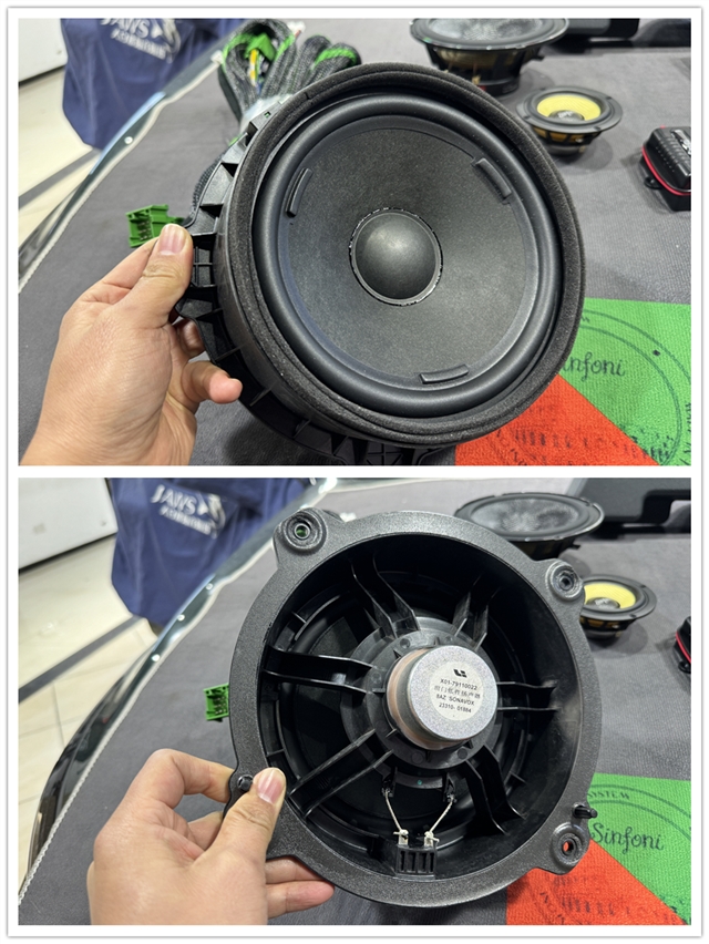南昌理想l9汽车音响改装诗芬尼雅乐两分频喇叭改装案例