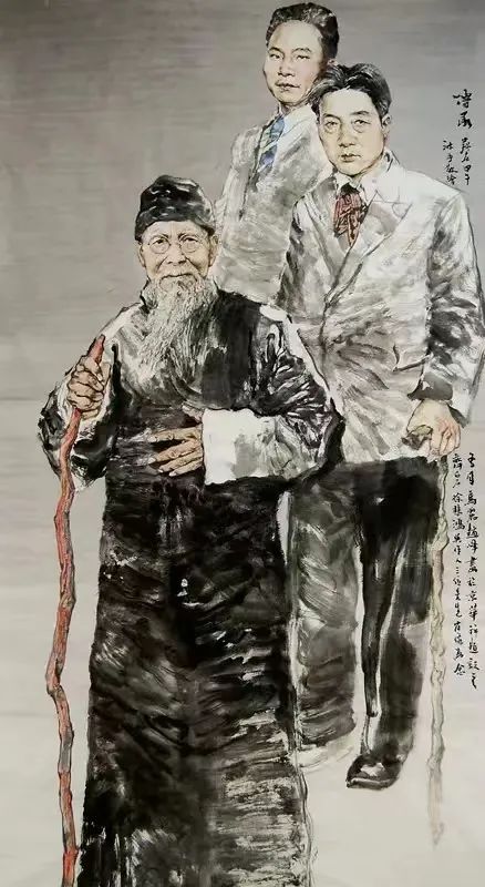 [gf]a9[/gf]《传承》95cm×180cm 纸本 2014年采访者:您在画《碧血