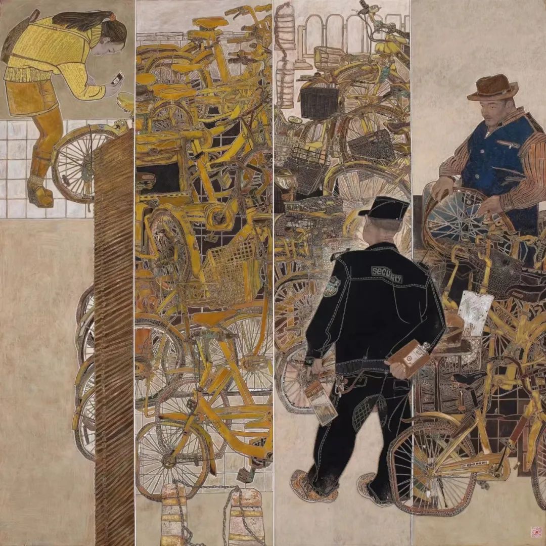 [gf]a9[/gf]中国画 《走过40年》 195cm×195cm  纸本重彩  2019年[gf