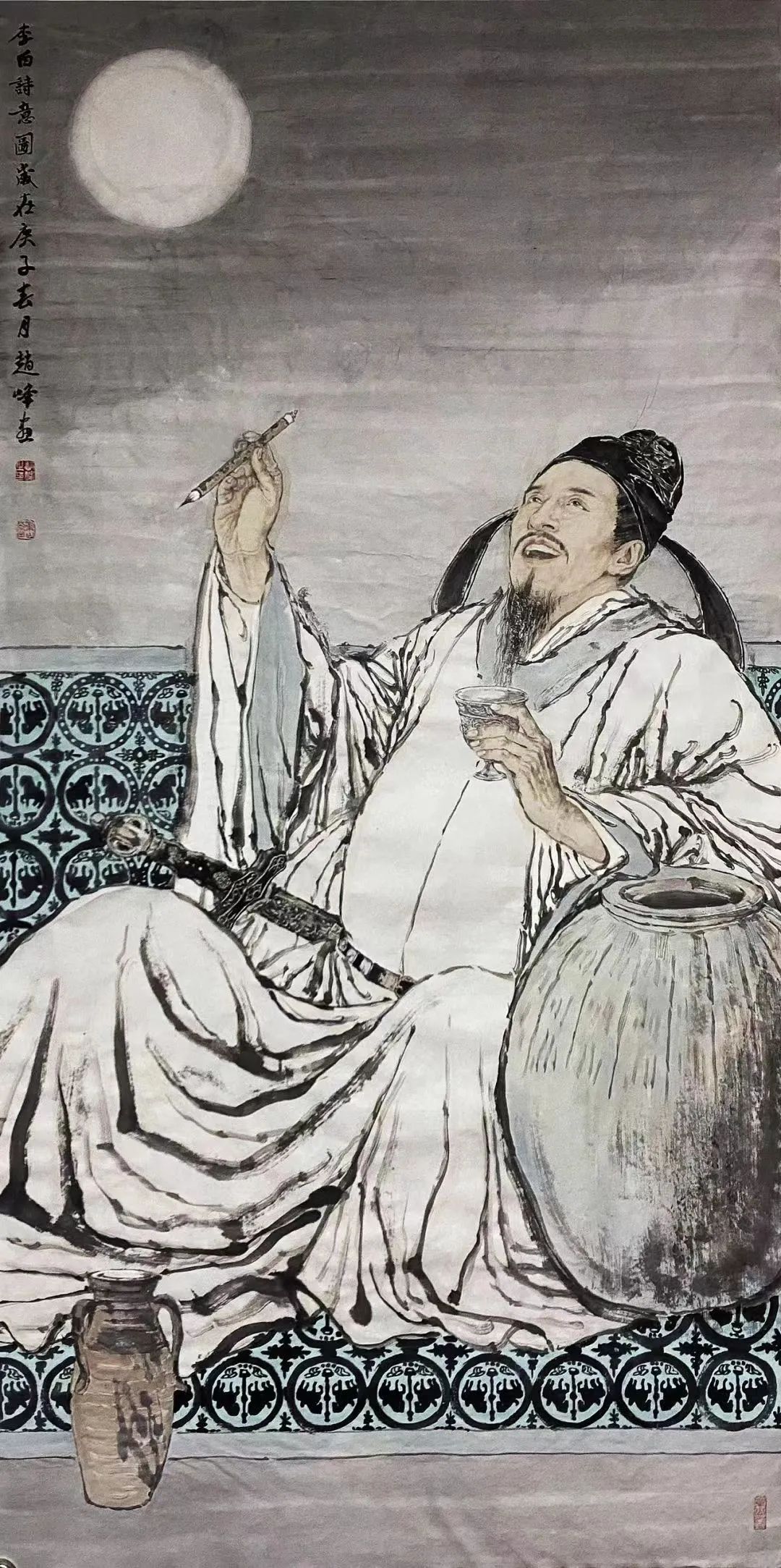 [gf]a9[/gf]《与尔同销万古愁 · 李白》采访者:在您创作的人物画作品