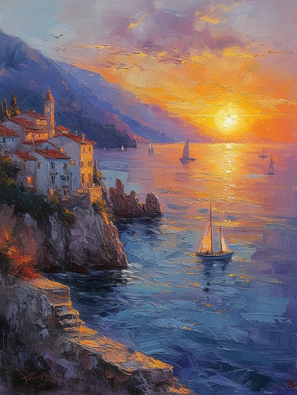 02小船悠悠地漂浮在蓝色的海面上,仿佛与世隔绝.