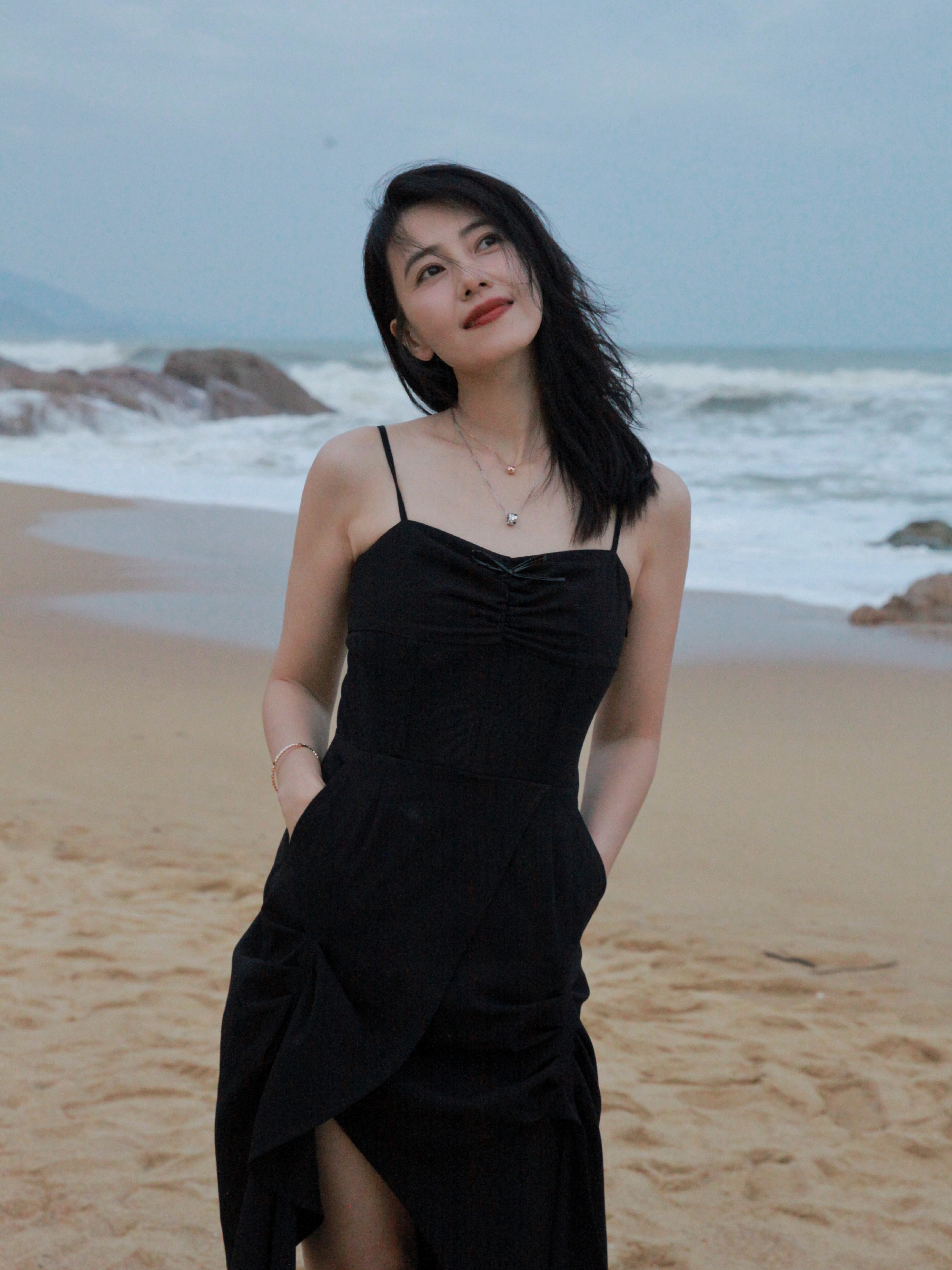 高圆圆浪漫海边写真 #高圆圆