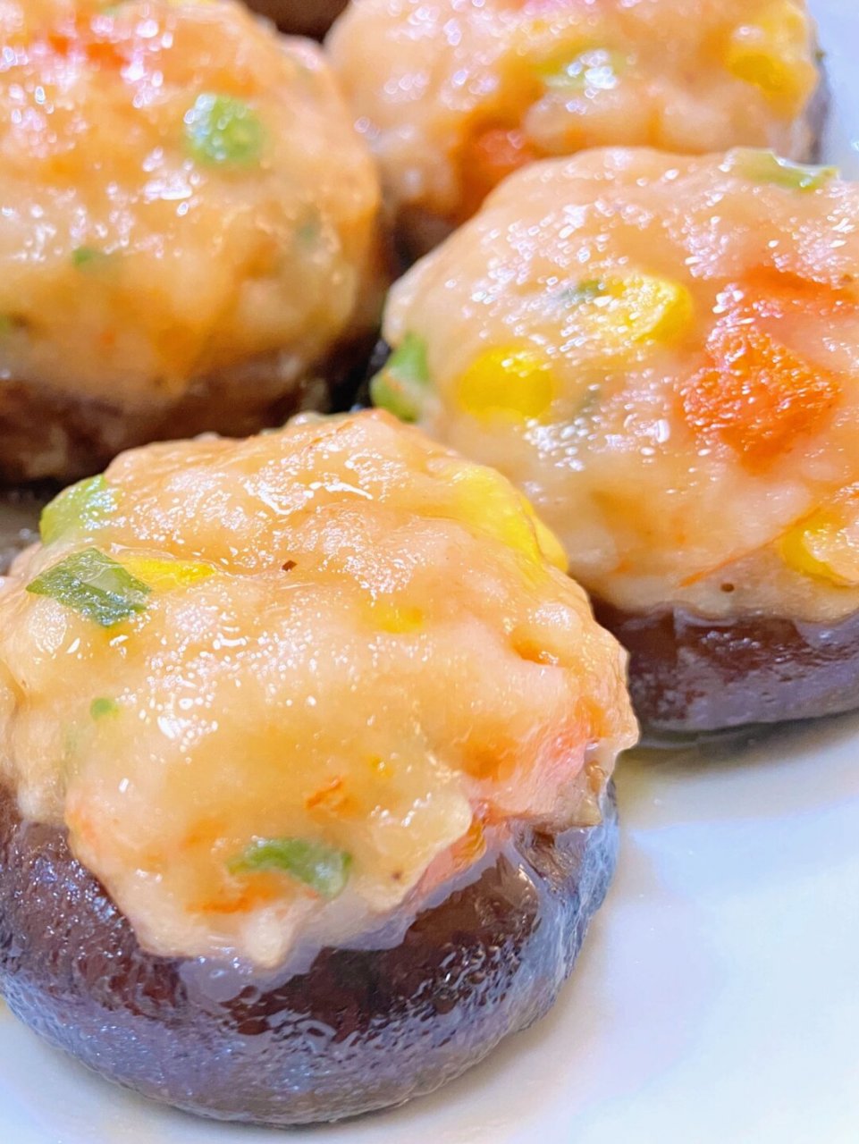 99简单又美味,香菇酿虾滑来啦!