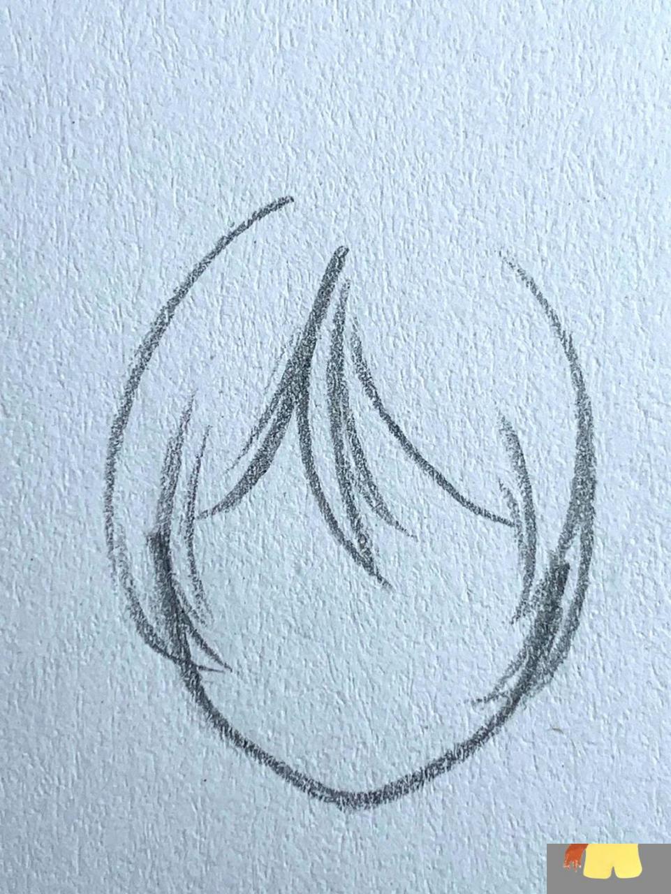 正面高马尾画法也来啦 如图加油练习呀 还有挺多小宝没给我交作业哦