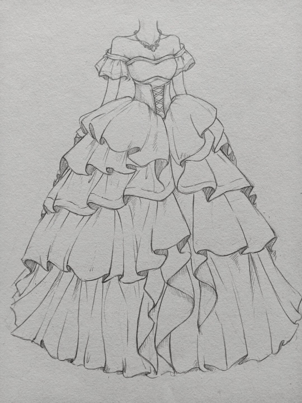 裙子类草稿图  9196裙子类详细版绘画过程来啦!