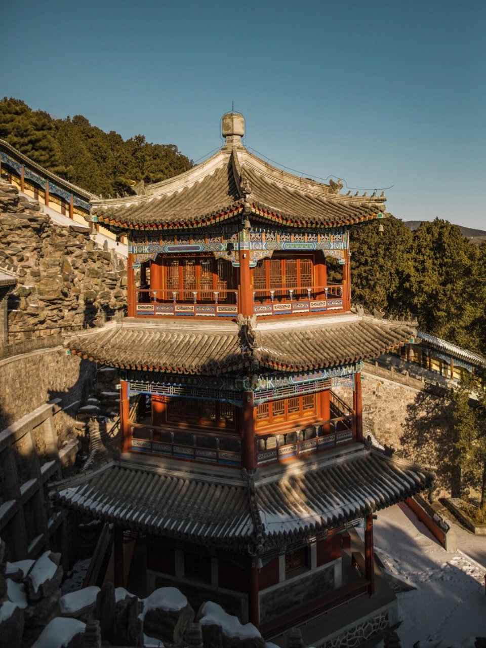 7615北京雪后的香山寺,简直美到窒息!