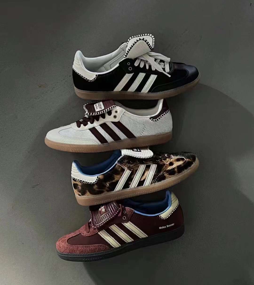 adidas x wales bonner同款02samba联名马毛桑巴舞系列绅士德训鞋