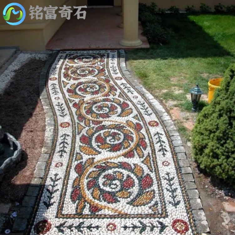 这样的石头路,真美!惠州 古朴的杂色鹅卵石铺路石