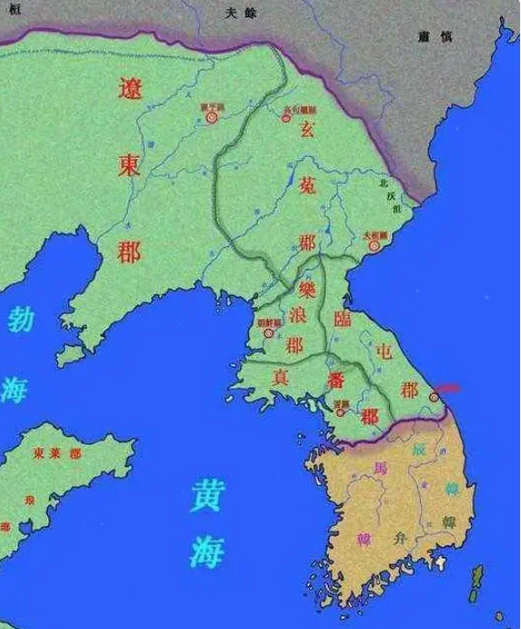 乐浪郡的治所在今日的朝鲜首都平壤