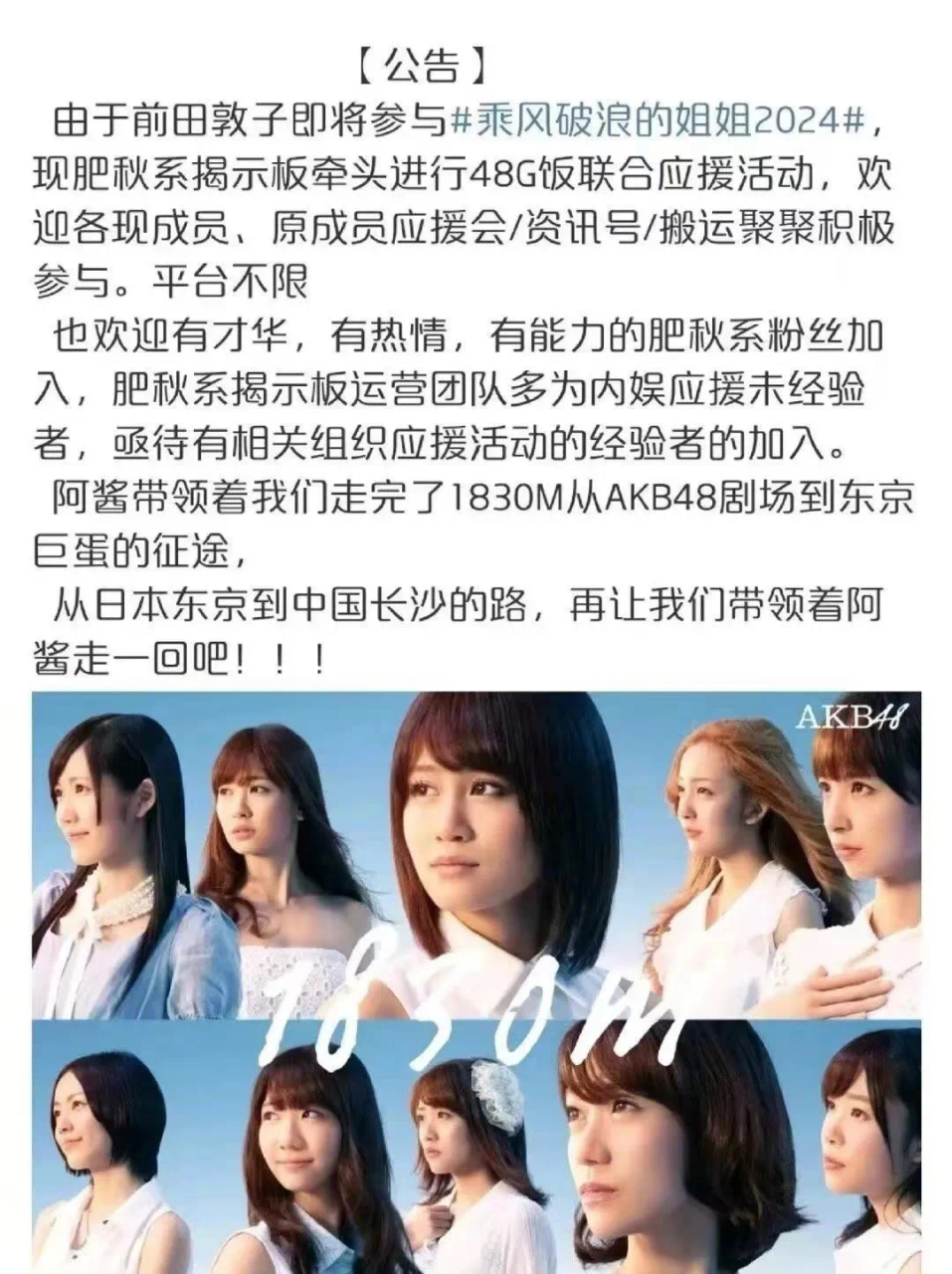 《浪姐》最新一季,官宣前akb48成员前田敦子?