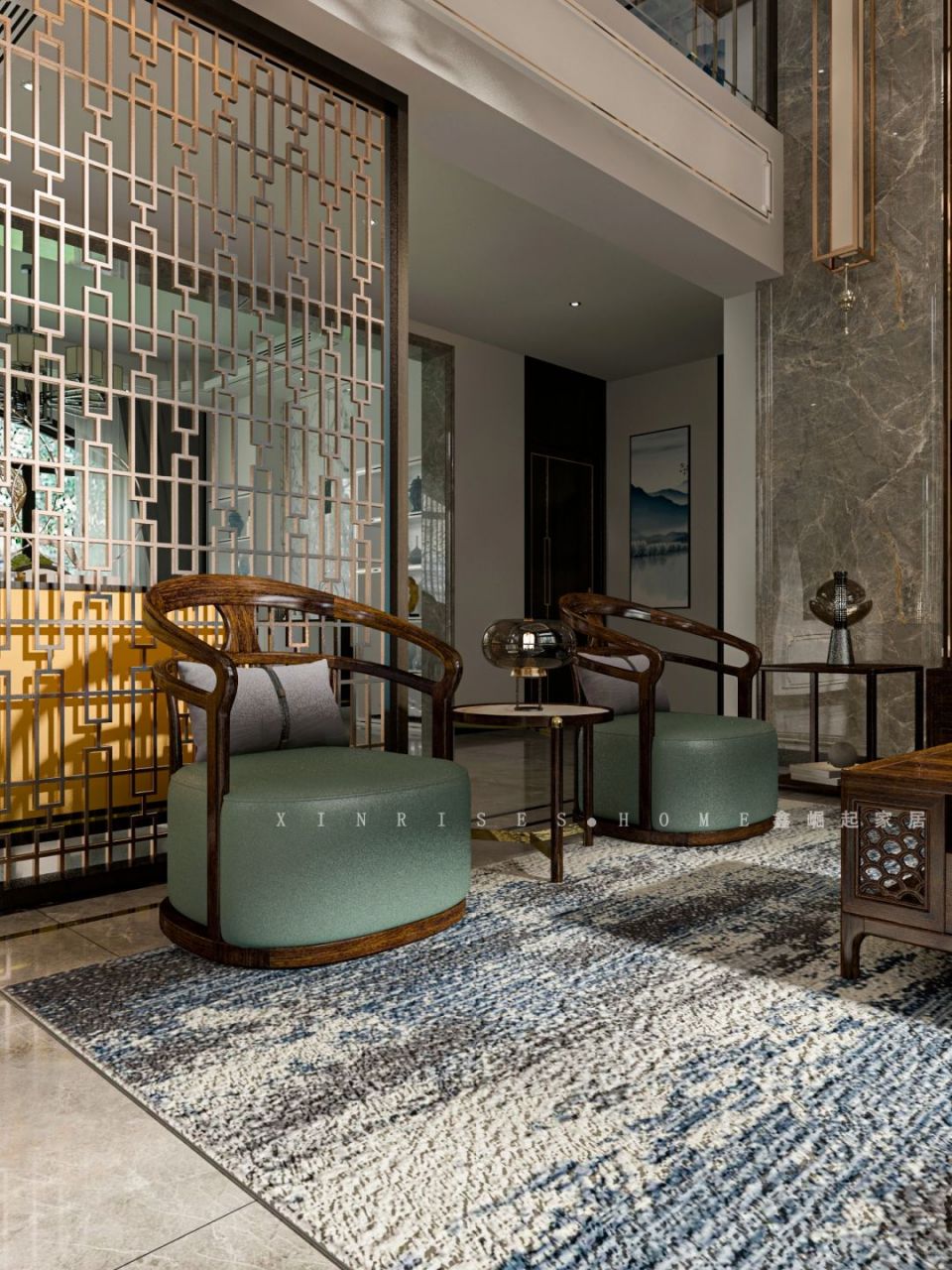 新中式沙发,古典与现代的完美融合  99我家最近添置了一款新中式