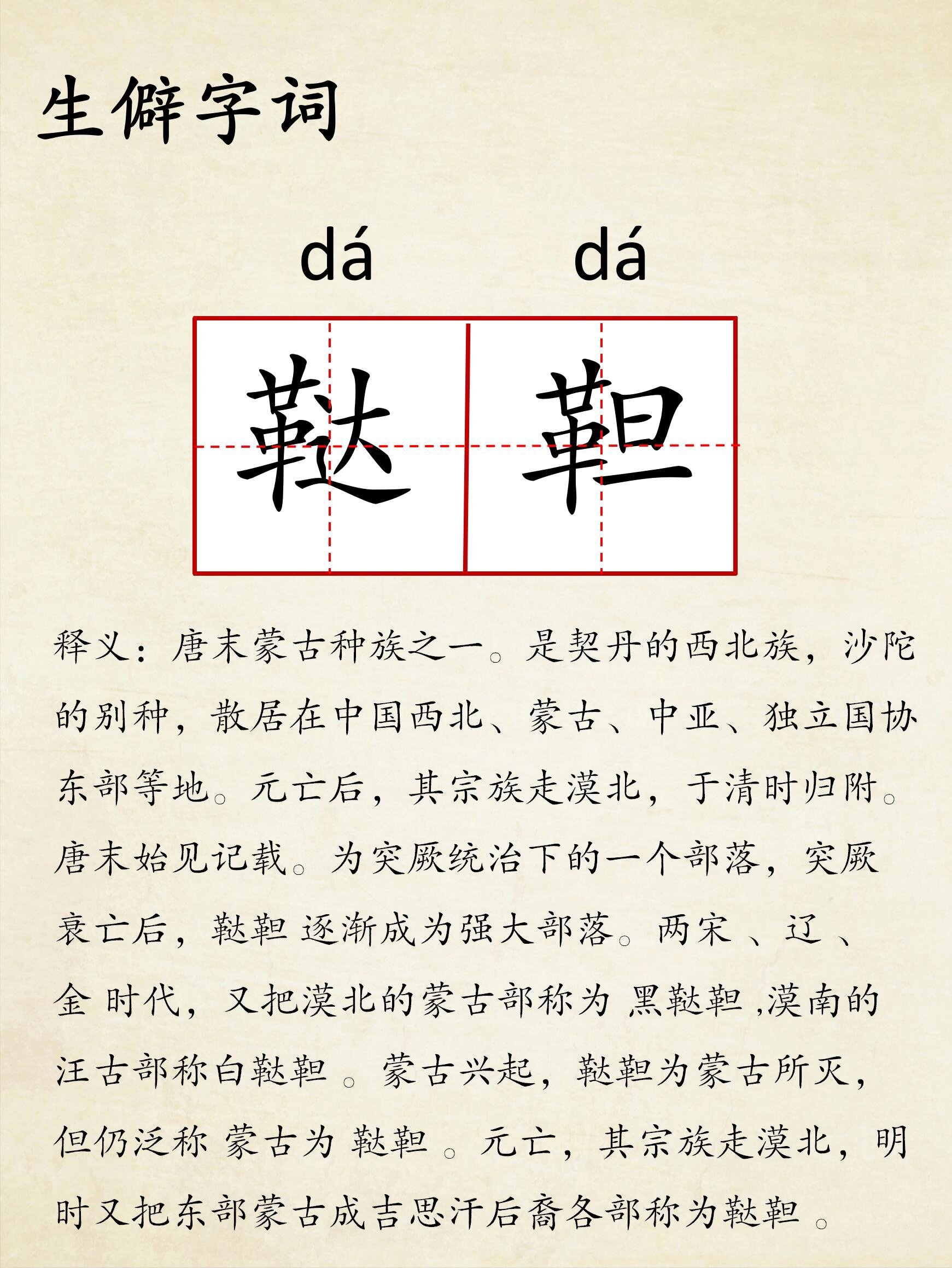 每日一词语【鞑靼】