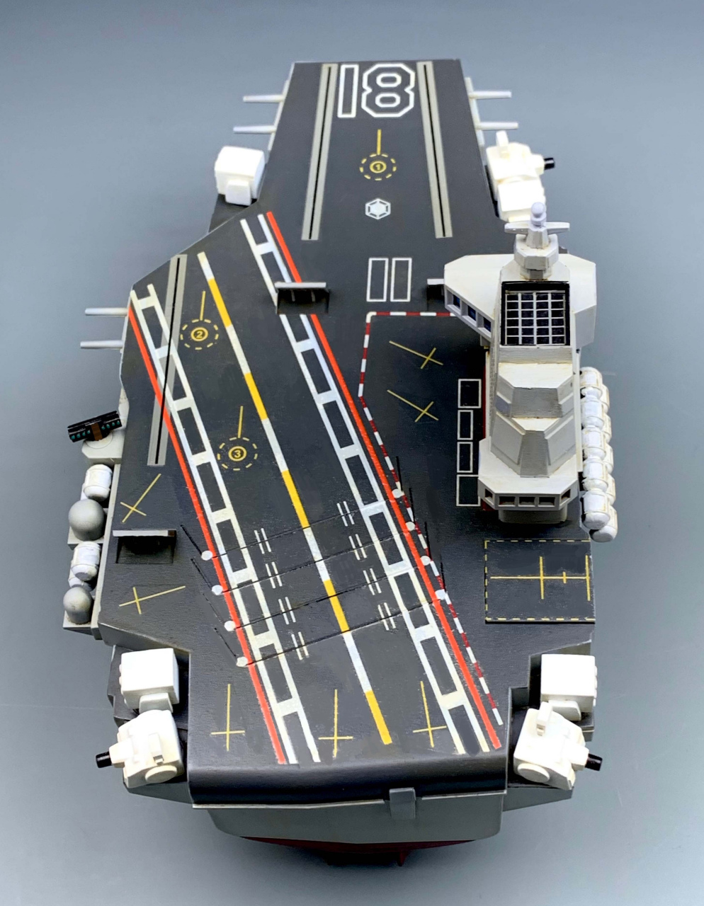 军模欣赏:tiger model q版福建号cvn18 003型航空母舰​