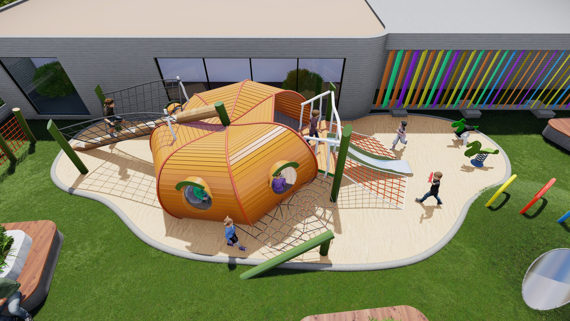 幼儿园屋顶花园效果图:打造孩子们的绿色乐园