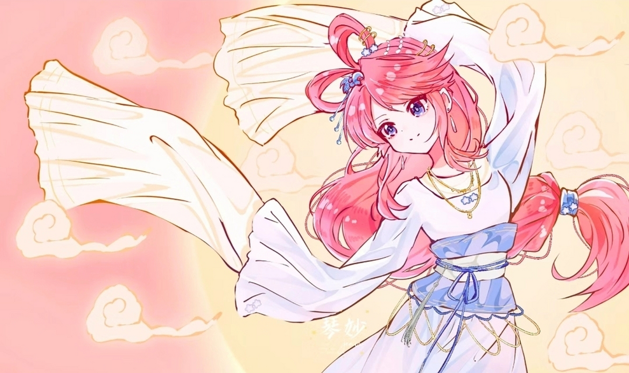 东方铁心cos的嫦娥[鼓掌] 好漂亮[亲吻][亲吻]#二次元#  画师:琴妙