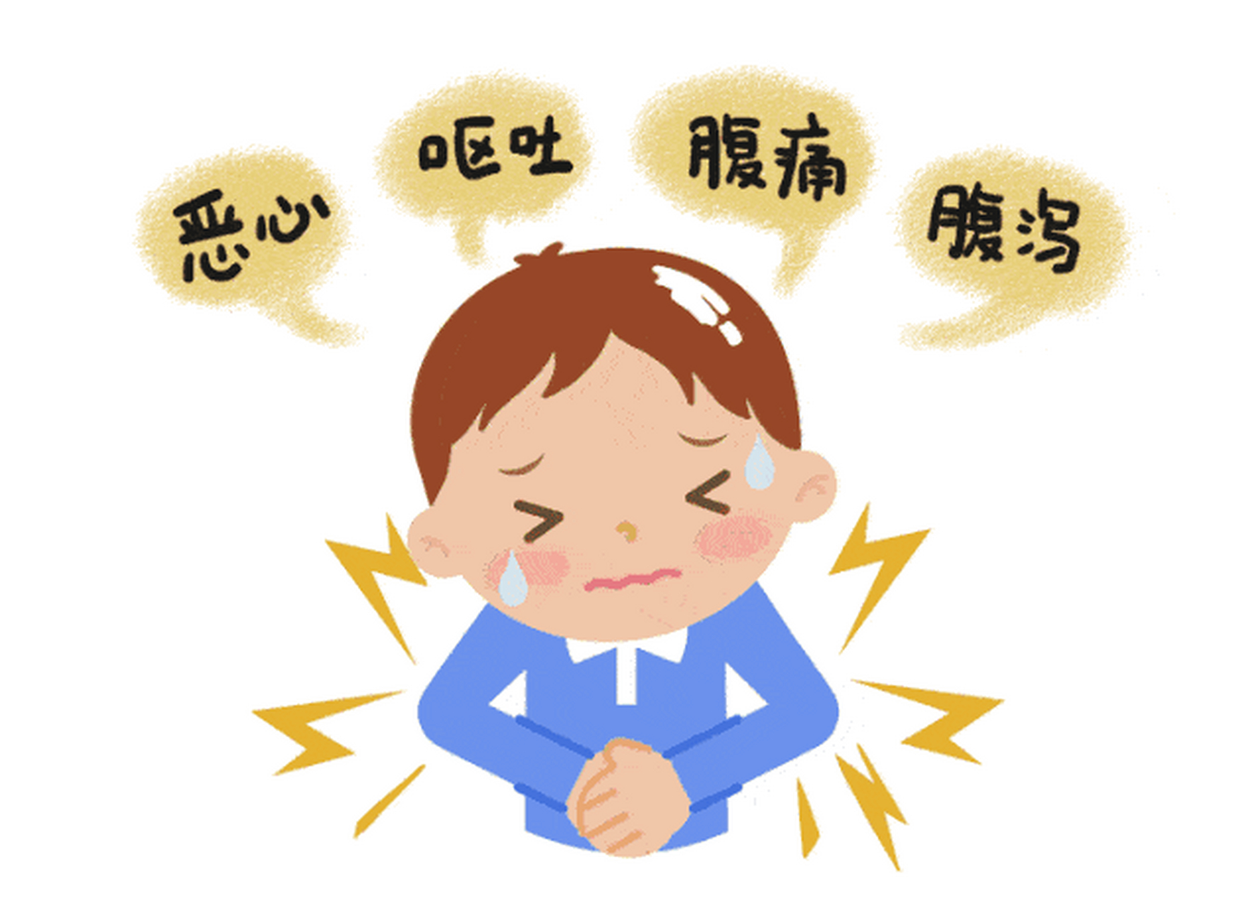 97 当腹部受凉,进食寒凉不干净食物或没有明显原因,突然发生急性