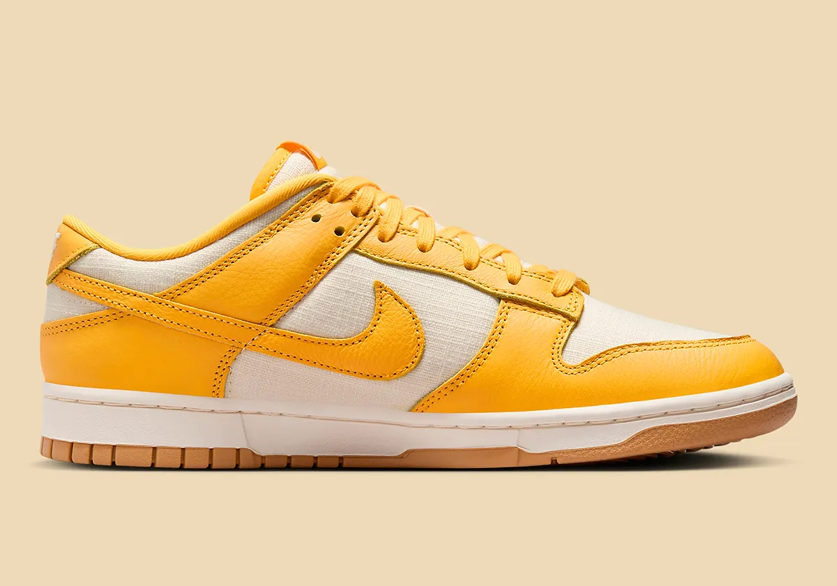 nike dunk low"university gold"采用大麻底
