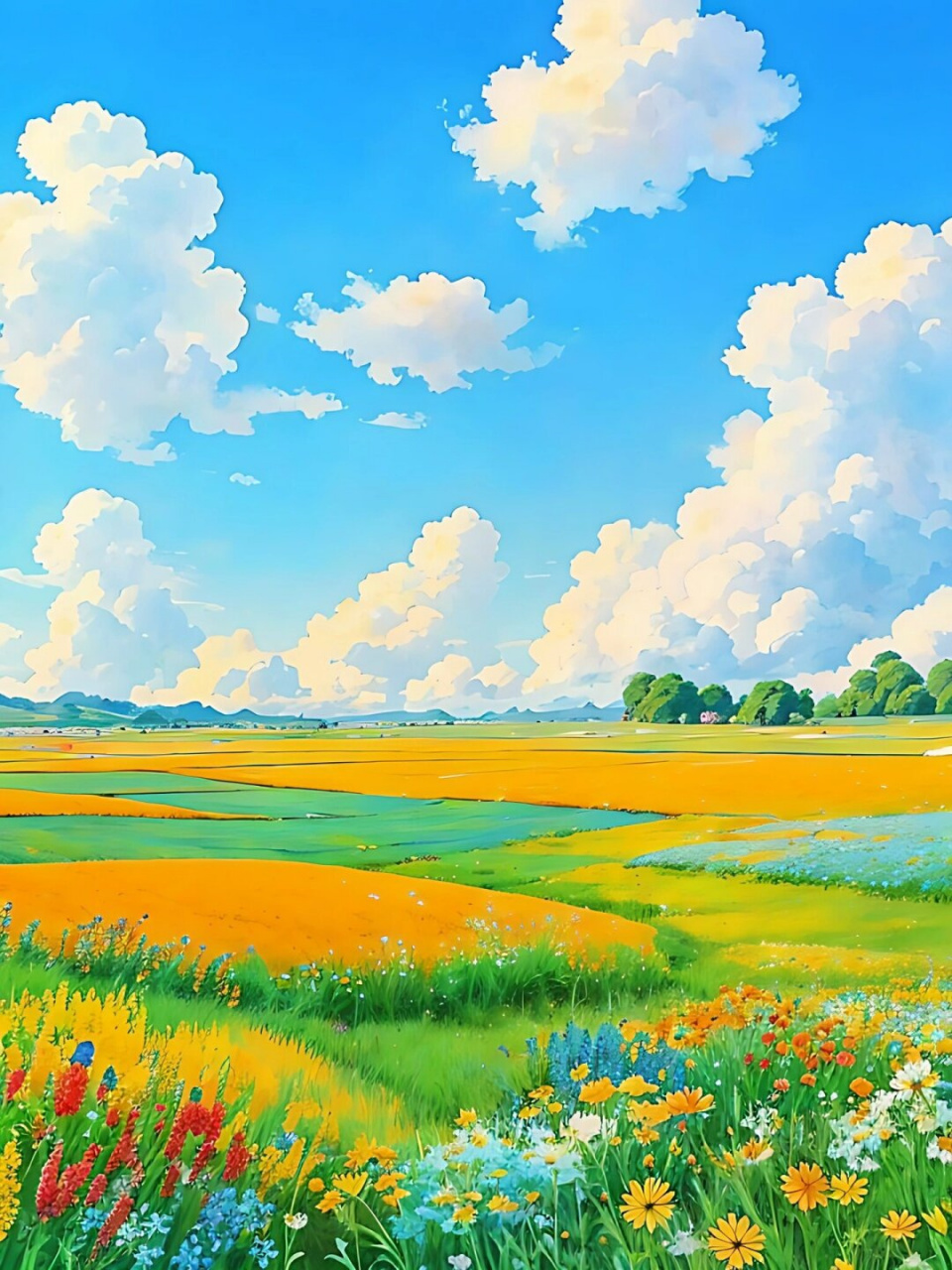 治愈系田园风插画  91治愈系田园风:拥抱自然,享受宁静95  90