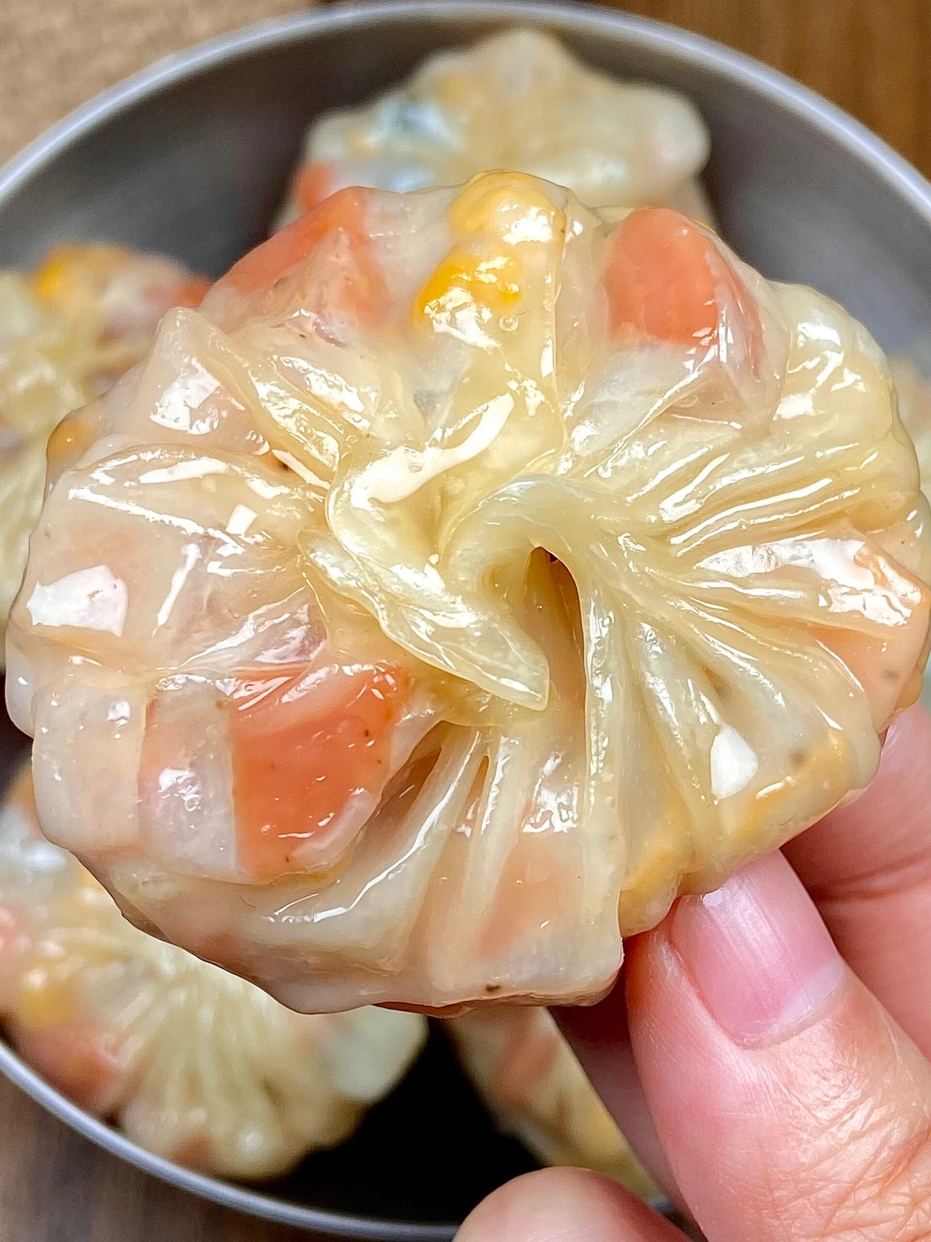 这低卡的小笼包看起来又美味又清爽