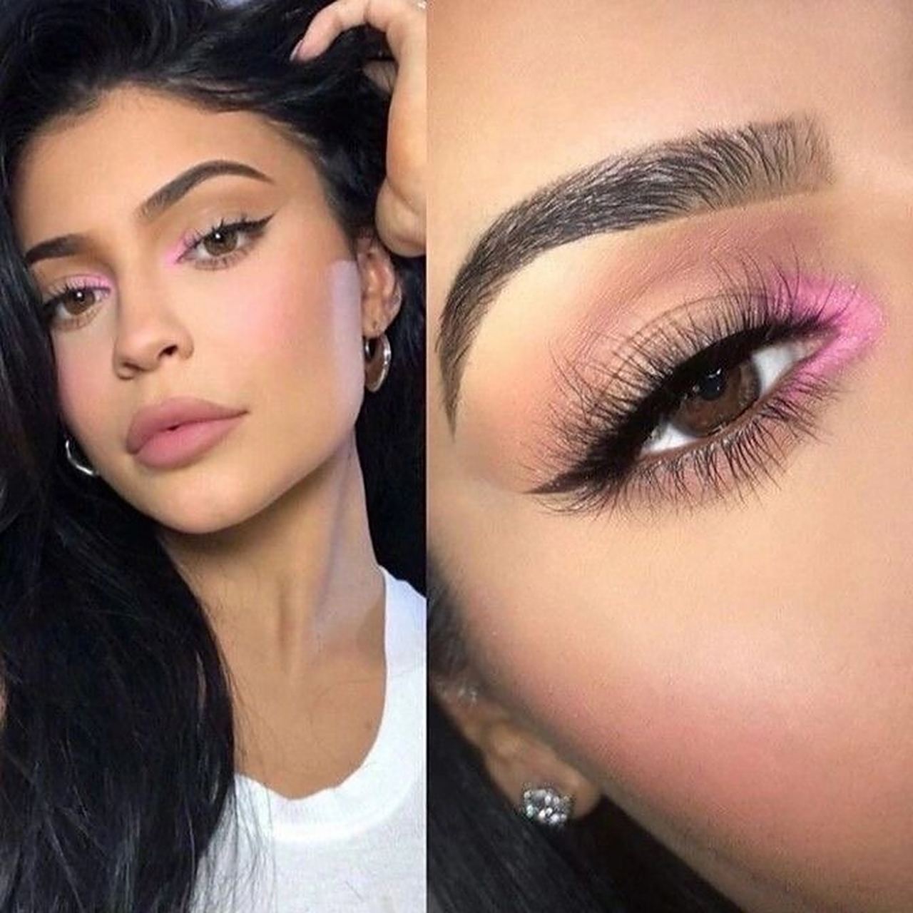 【粉色眼妆】妆容灵感  94粉色眼影就像桃花一样绽放在我脸上,它