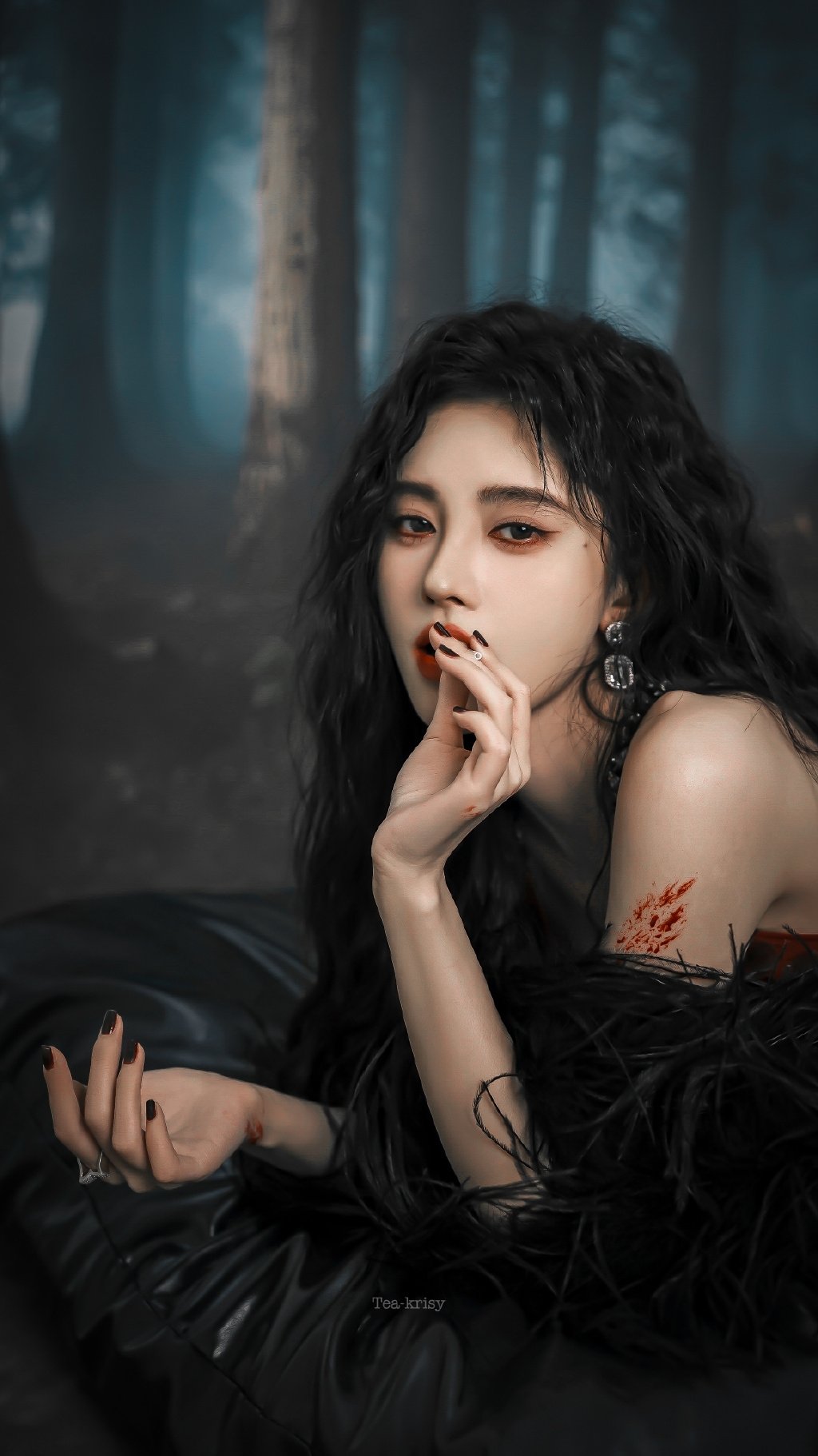 鞠婧祎暗黑风妆造大赏 #鞠婧祎