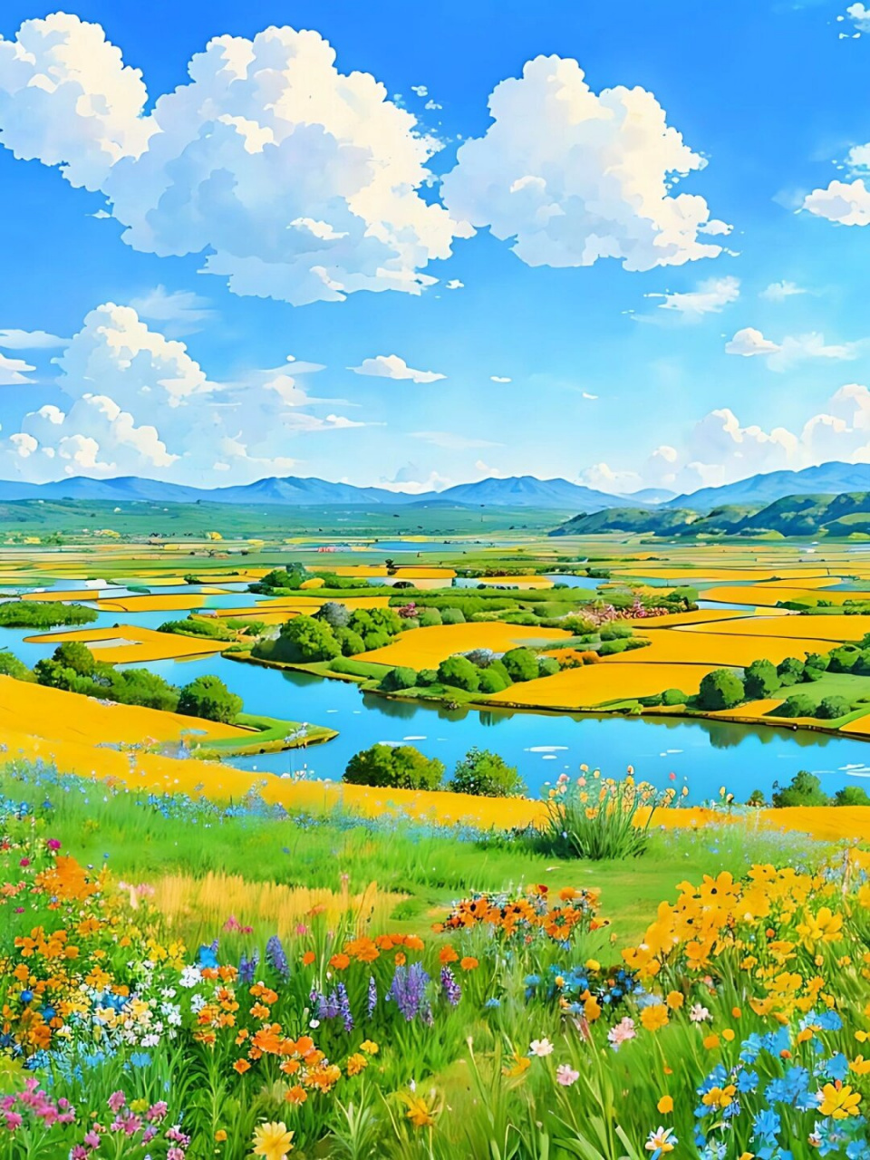 治愈系田园风插画  91治愈系田园风:拥抱自然,享受宁静95  90