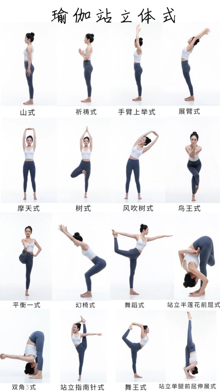 今天,我为大家带来一份瑜伽体式合集,让你的瑜伽练习和拍照都更加丰富