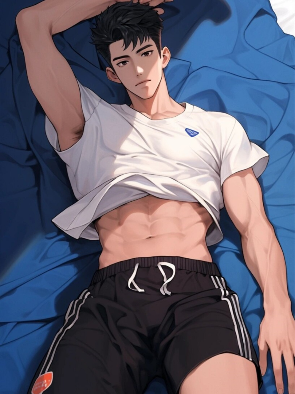 新漫画风少年new  94 健身腹肌:雕刻核心力量,展现完美身姿!