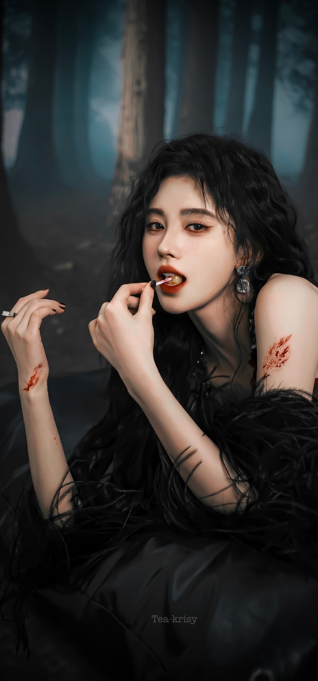 鞠婧祎暗黑风妆造大赏 #鞠婧祎