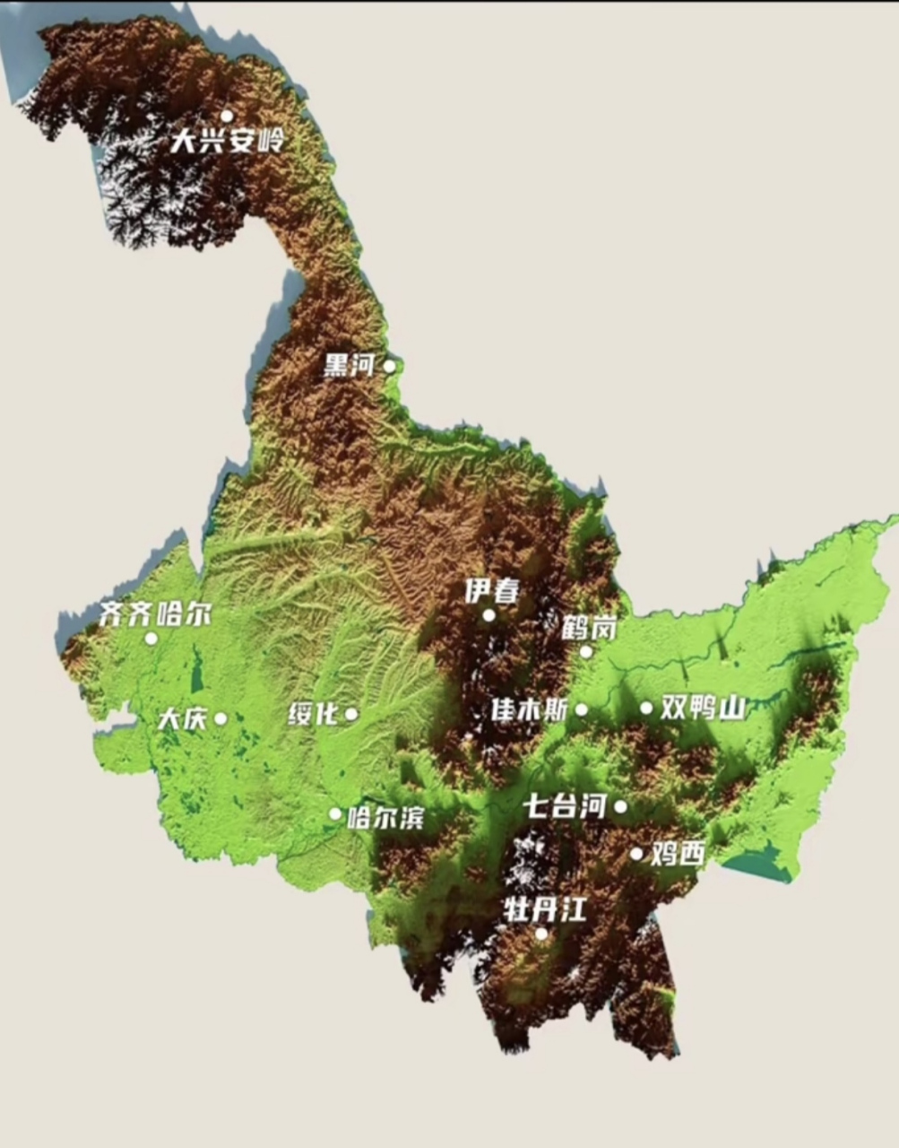 黑龙江省地貌特征为"五山一水一草三分田"