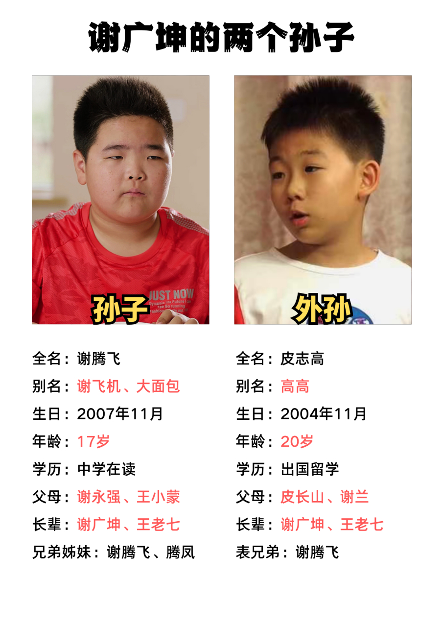 谢广坤的孙子和外孙