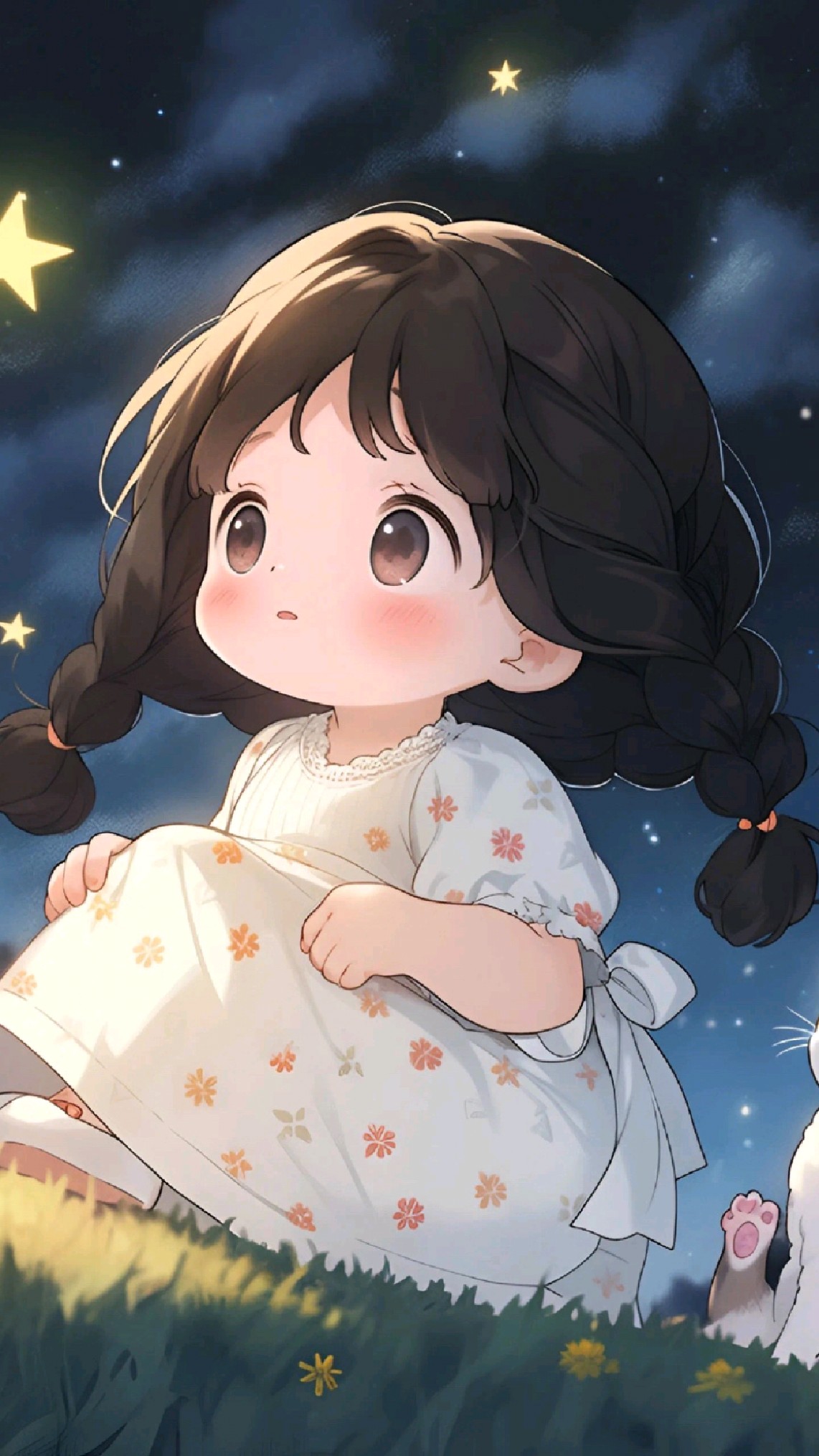 【动漫头像】流星雨下可爱少女头像