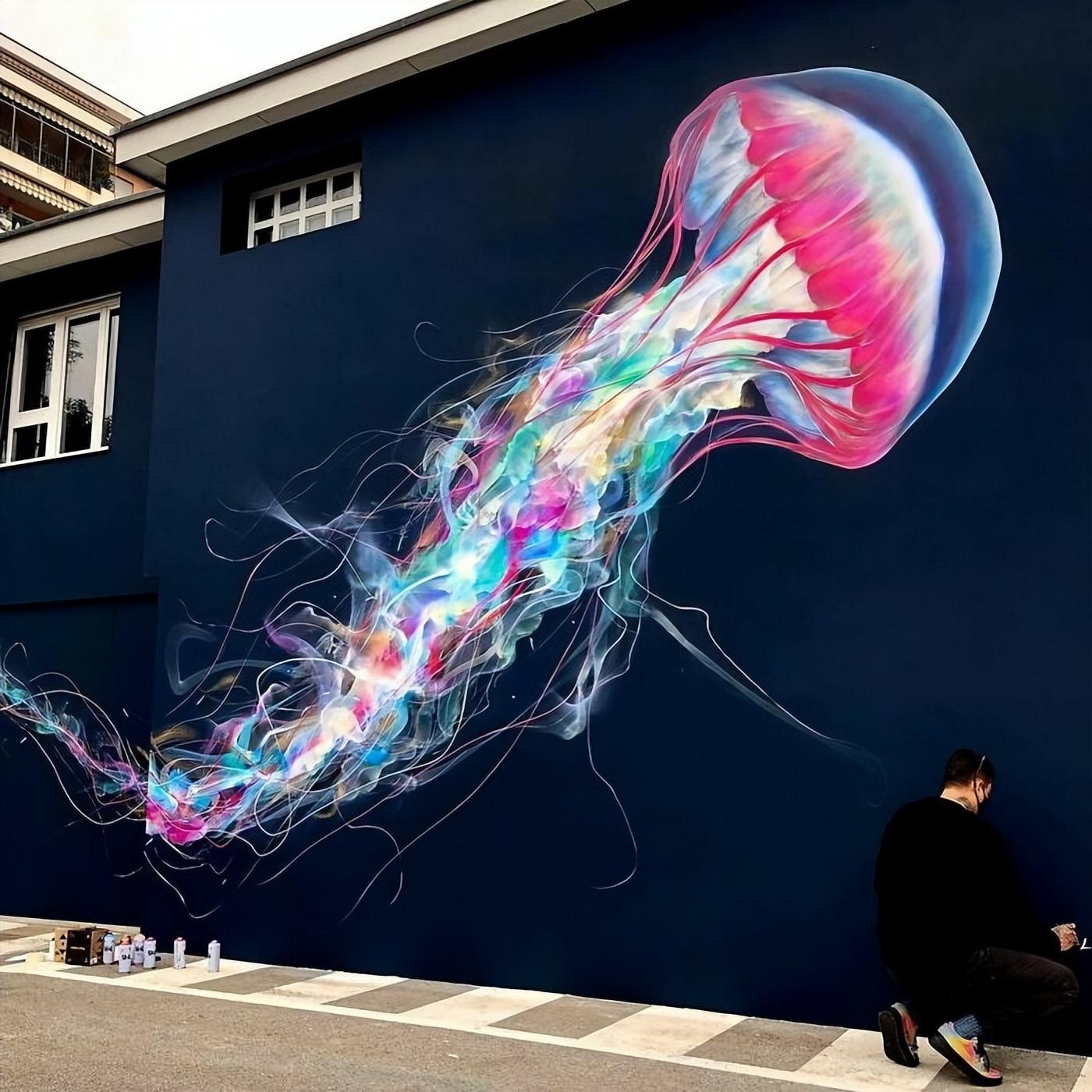 巴西,街头艺术.我今天在一个地方,画了这幅三维街道画